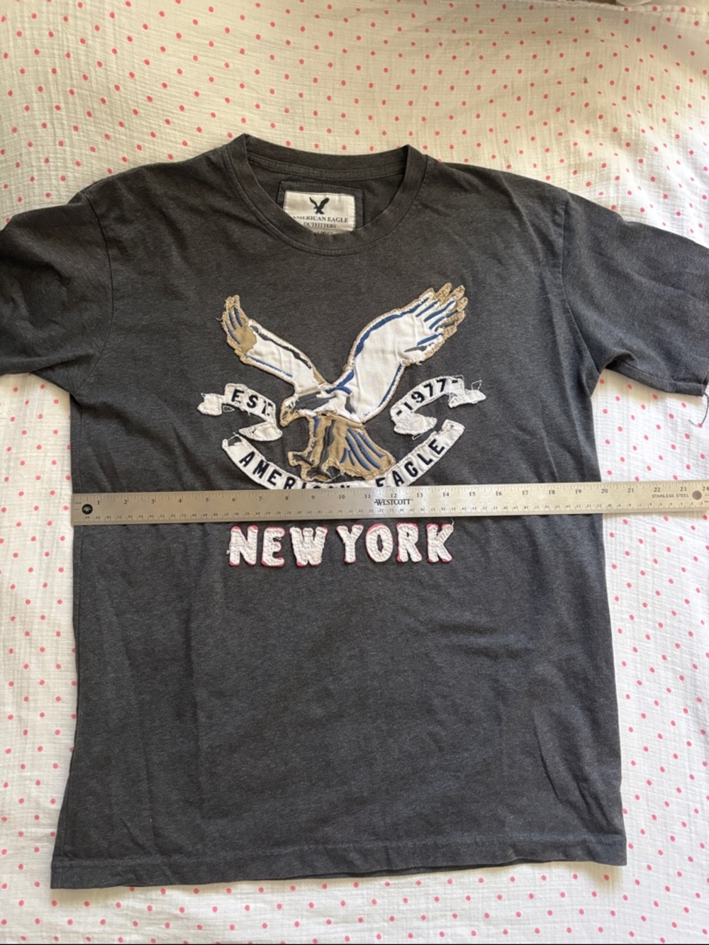 American Eagle Outfitters Charcoal Gray Crewneck T-Shirt